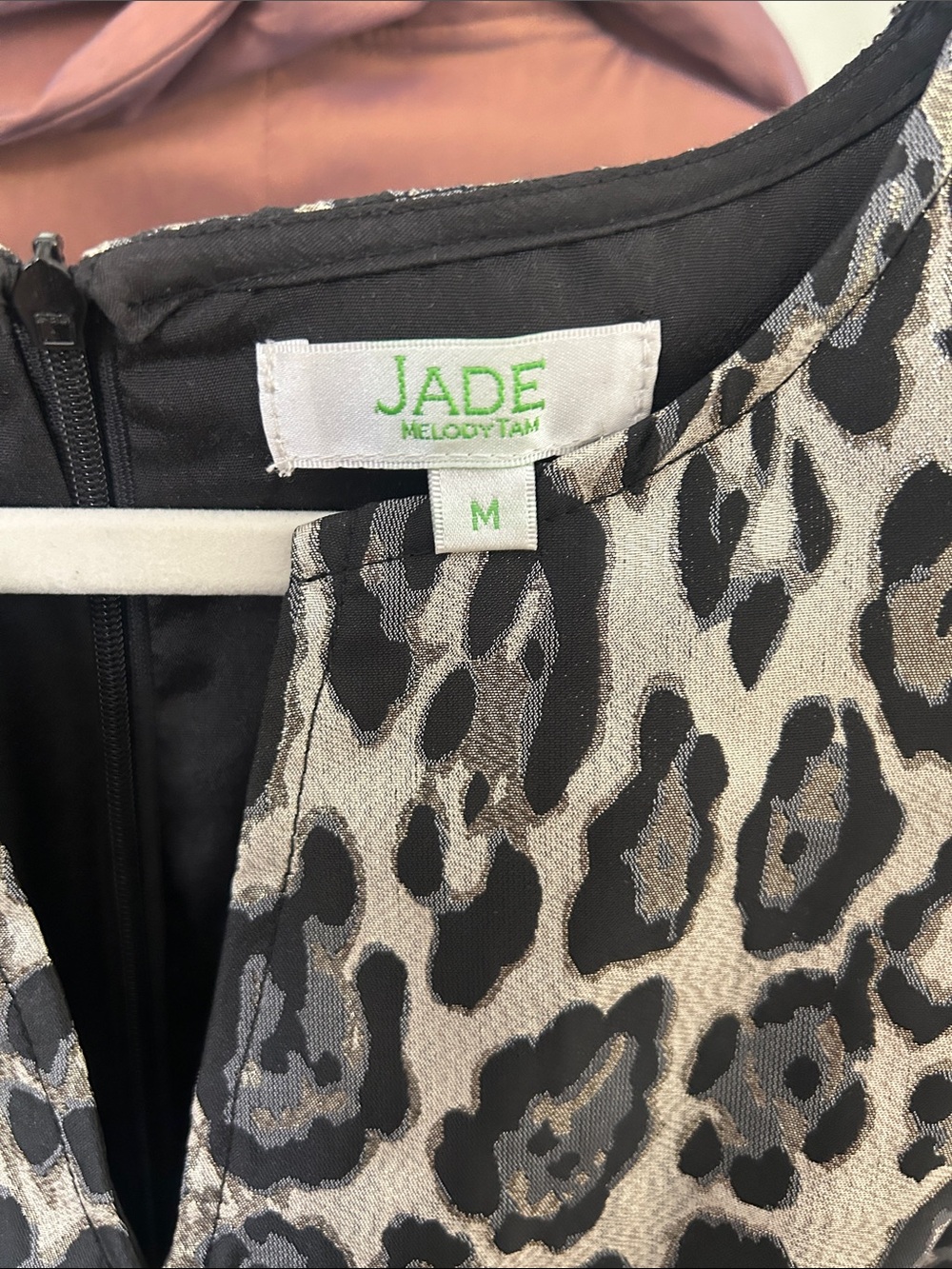Jade Leopard-Print Wide-Leg Jumpsuit in Black & Taupe